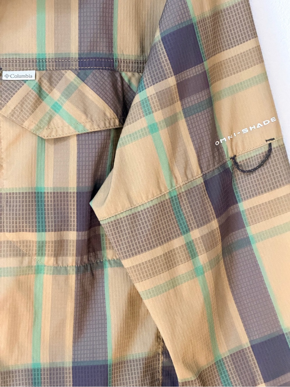 Columbia Silver Ridge Lite Plaid Long Sleeve Hiking Shirt Mens Size Medium M - Picture 2 of 9